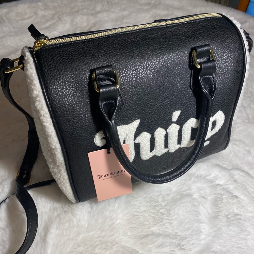 Juicy Couture Sherpa Satchel Crossbody Purse